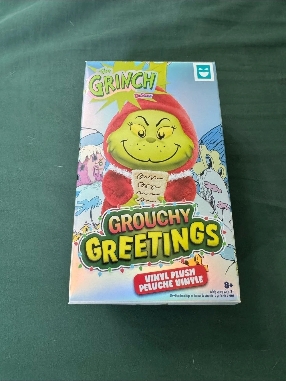 Dr. Seuss Grinch Grouchy Greetings Vinyl Plush Vinyl Plush in Green & Red Like